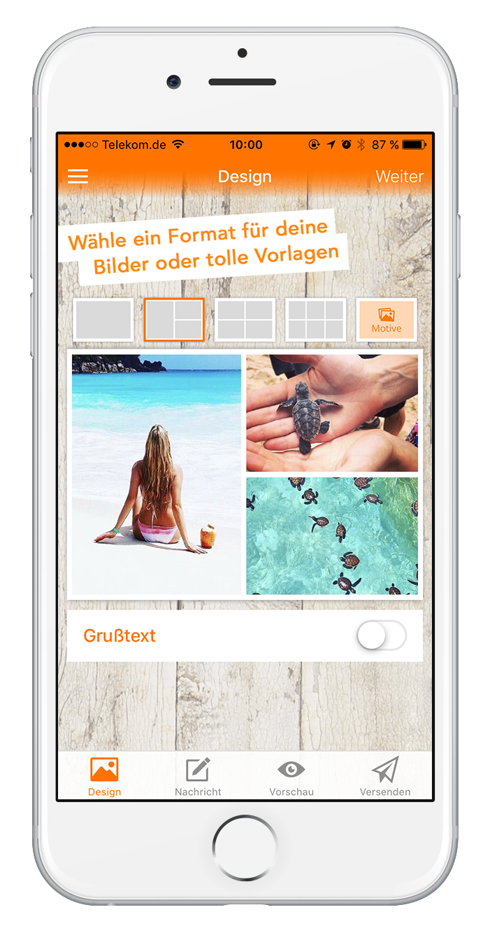 Postando Postkarten App
