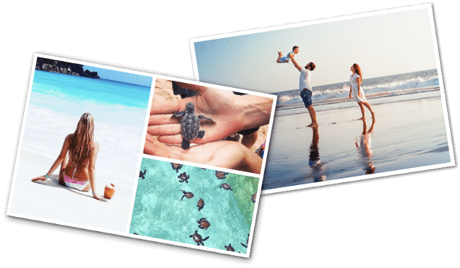 Individuell gestaltete Postkarten aus dem Urlaub mit der Reiseapp erstellt