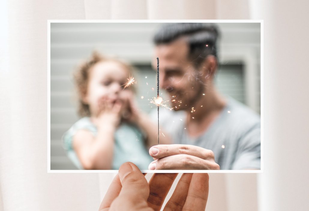 Birthday happy cards with sparklers
