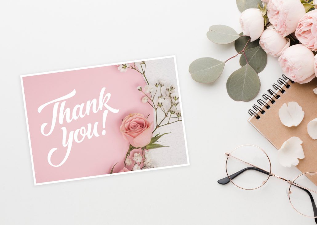 thank you with flowers  